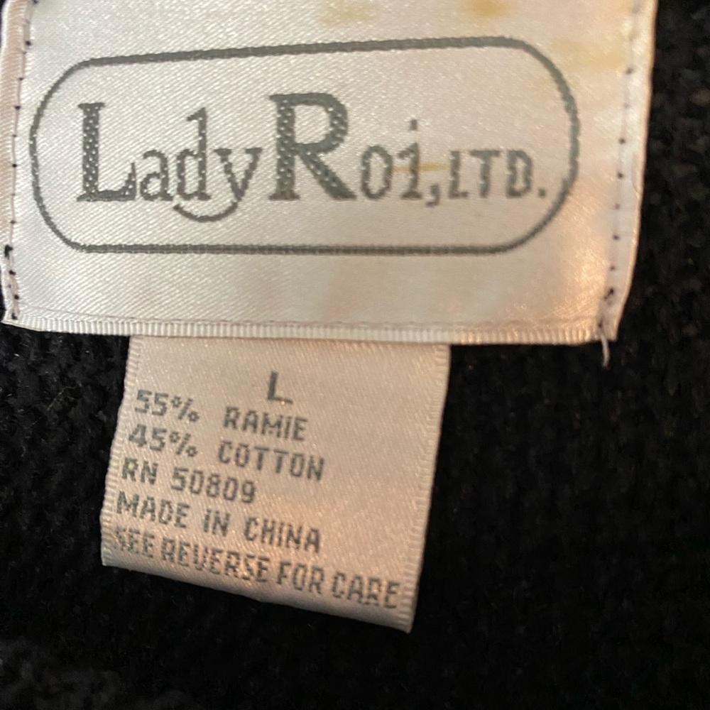 Vintage Lady Roi LTD 80’s Retro Black Sequin Sweater. - Picture 6 of 7